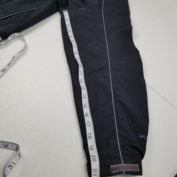 Woolrich Black Gray Zip Up Coat Jacket Lined Pockets Excellent Size M - Picture 6 of 8